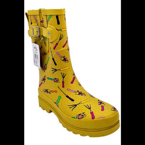 Western Chief Women's Waterproof Mid Rain Boot In The Garden - Medium